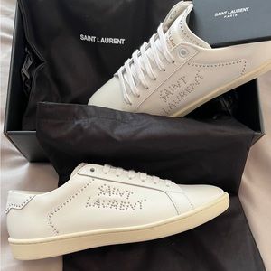 NWT embellished leather YSL sneakers